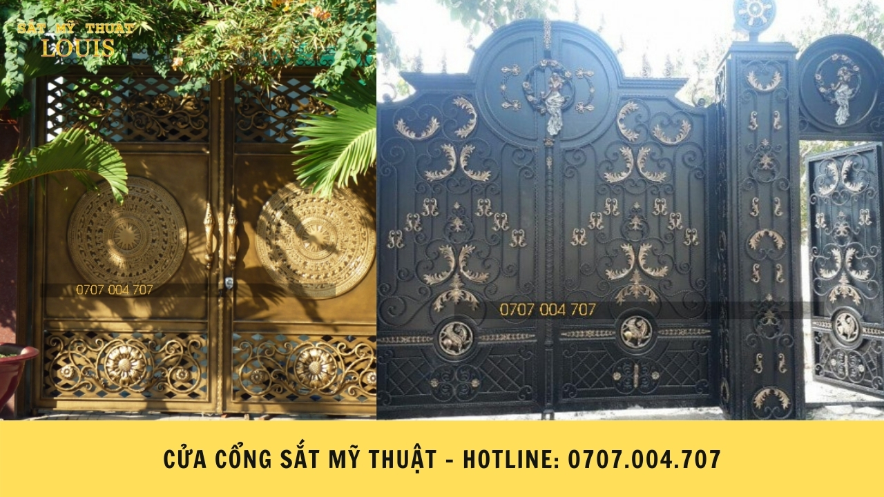 cửa cổng sắt Mỹ thuật