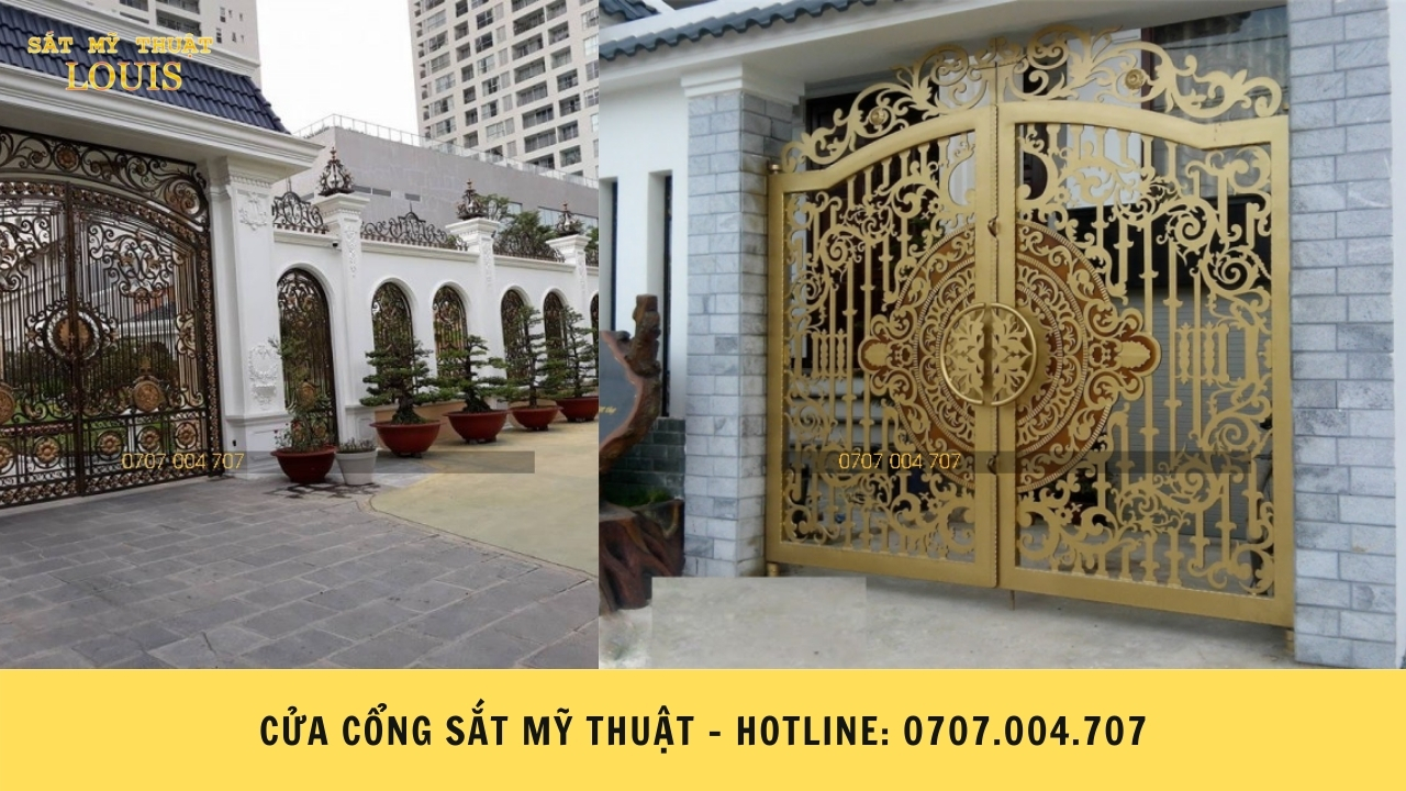 cửa cổng sắt Mỹ thuật