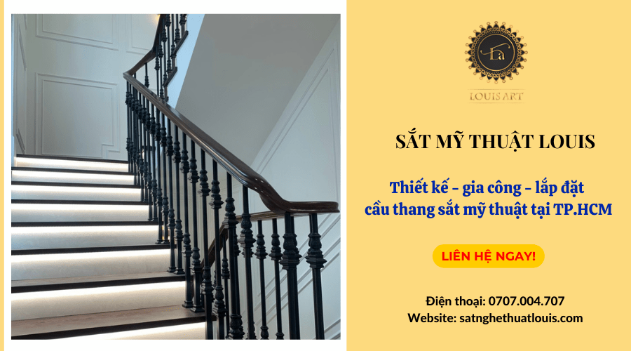 cầu thang sắt mỹ thuật