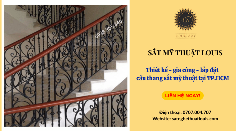 cầu thang sắt mỹ thuật
