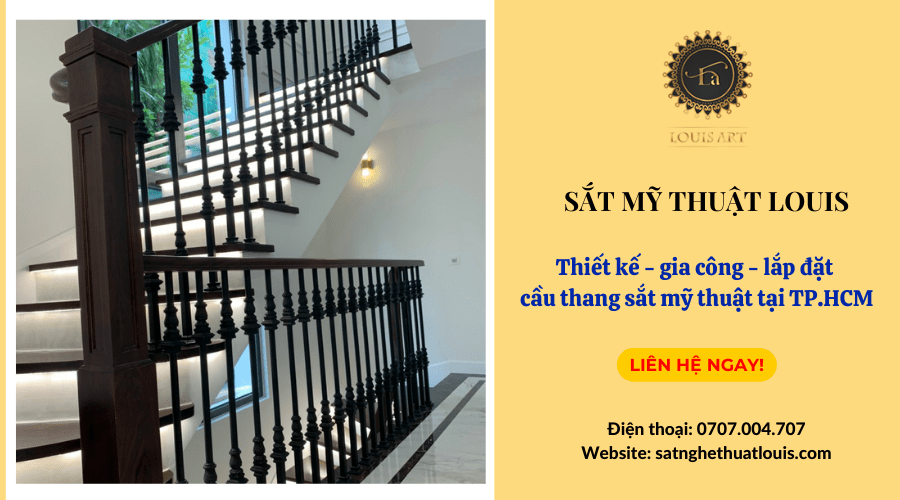 cầu thang sắt mỹ thuật
