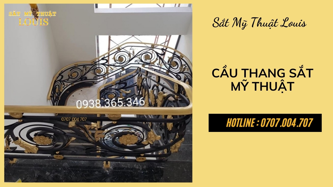 cầu thang sắt mỹ thuật