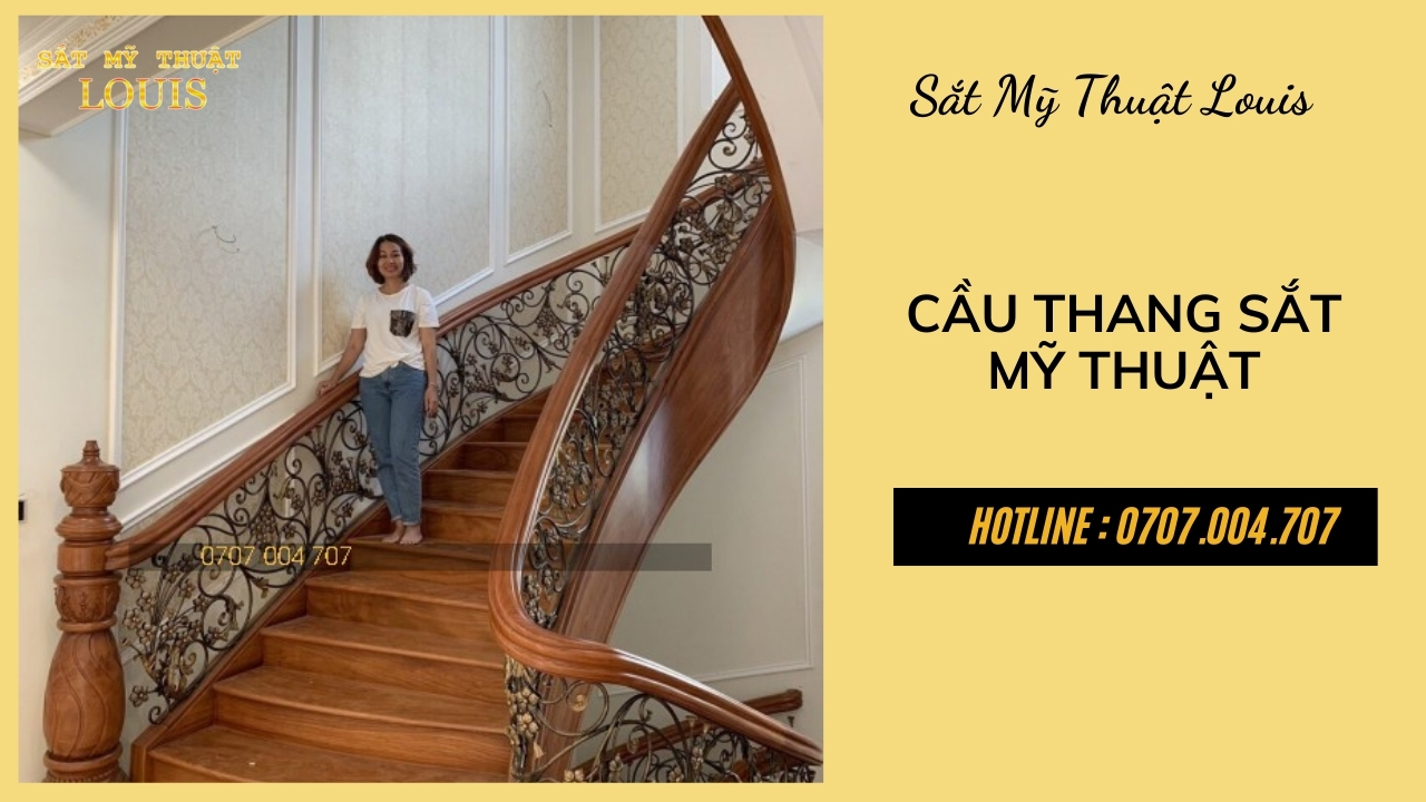 cầu thang sắt mỹ thuật