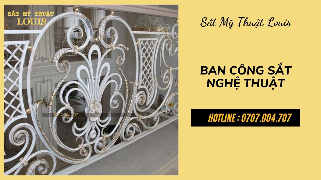 ban công sắt mỹ thuật tại Logn An