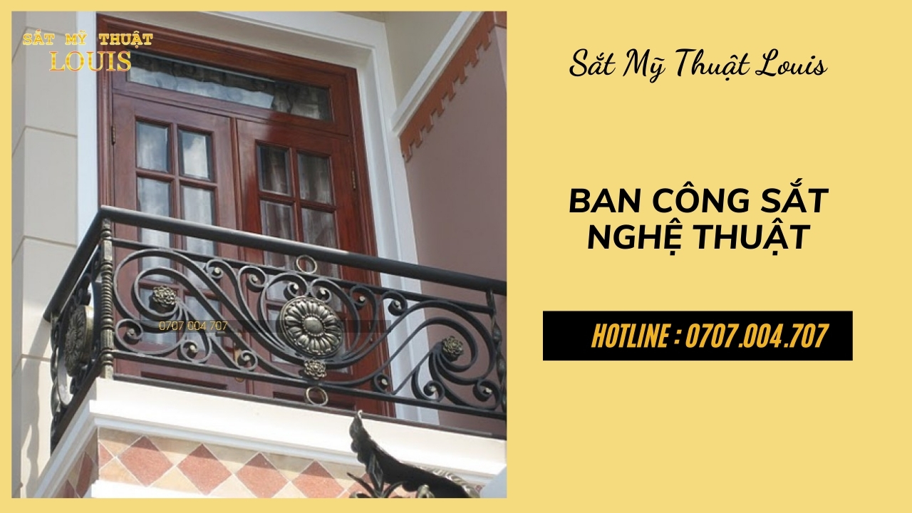 ban công sắt mỹ thuật tại Logn An