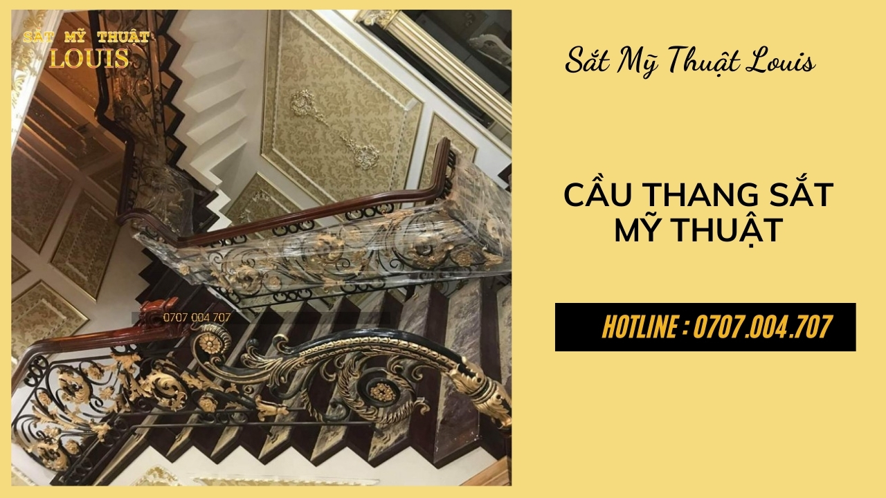 cầu thang sắt mỹ thuật